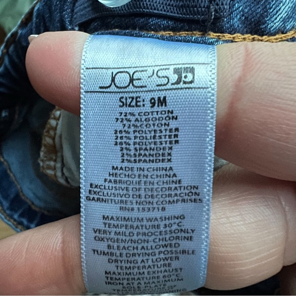 Joe’s Jeans Baby Girls Blue Denim Skinny Jeans, Size 9M - Picture 4 of 10